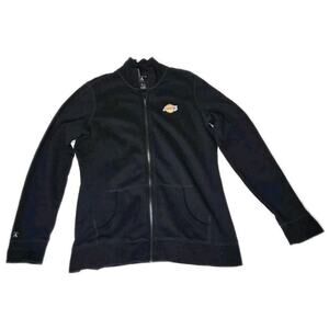 Victory Full Zip Jacket Los Angeles Lakers Logo XL Size Black By Antiqua